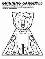 Gargoyle Coloring Pages Grinning Crayola Halloween Color Choose Board sketch template