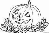 Coloring Halloween Pumpkin Pages Drawing Scary Disegni Carving Line Leaves Coloring4free Jack Grandi Per Great Plant Drawings Print Color Piccini sketch template