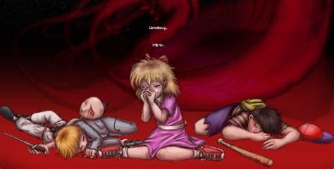 awesome fanart of last moments on giygas boss fight earthbound