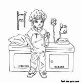 Coloring Pages Doctor Girl Printable Kids Playing Woman Cartoon Book Nurse Girls Popular Coloringhome Print sketch template