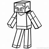Minecraft Xcolorings Ender Wolf Pickaxe sketch template