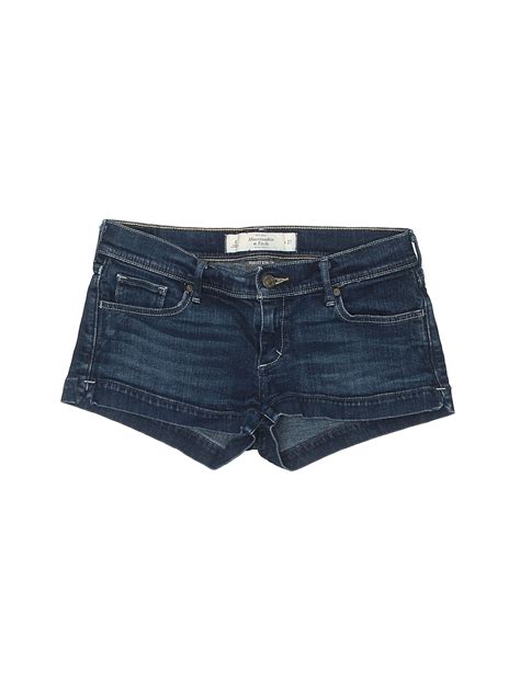 Abercrombie And Fitch Women Blue Denim Shorts 4 Ebay