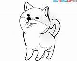 Shiba Inu sketch template