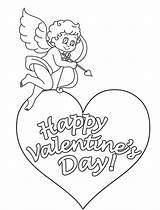 Coloring Pages Valentine Cupid sketch template
