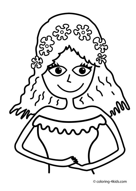 coloring pages  girls  flowers printable coloring pages