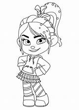 Coloring Ralph Wreck Vanellope Schweetz Von Pages Children Driving Car Disney Lovable Small Top sketch template