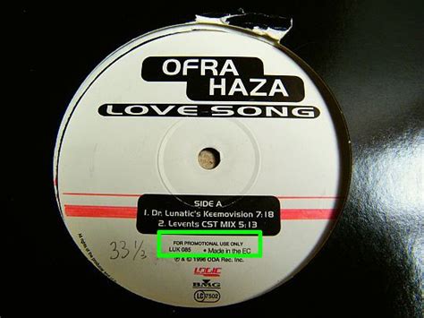 Ofra Haza Love Song Remixes Version Promo Collector Maxi