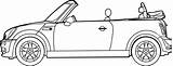Cabrio Coopers Cabriolet Kostenlos 4vector Ausmalbild Webstockreview sketch template