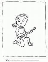 Coloring Pages Guitar Singer Clipart Justice Victoria Sheet Library Popular Screaming Cartoon sketch template