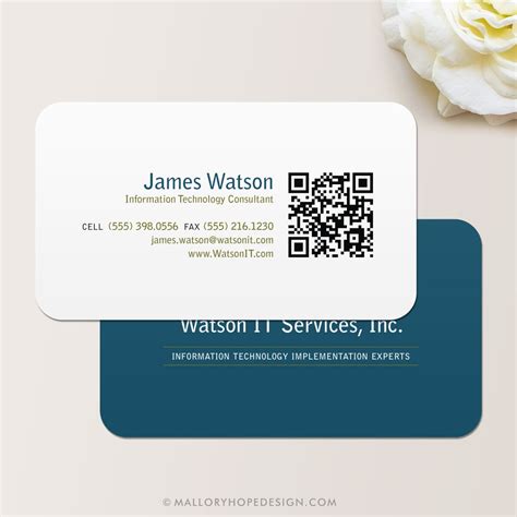 qr code consultant business card calling card mommy card