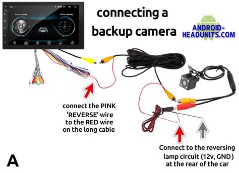 connecting  reversing camera   android headunit