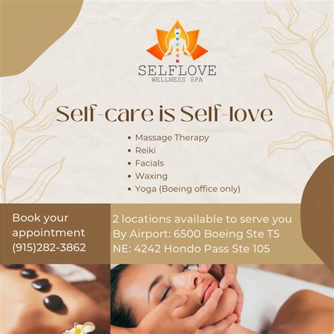 selflove wellness spa massage therapy facials reiki yoga el pasotx