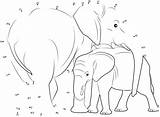 Elephant Calf Puntini Unisci Elefante Printmania sketch template