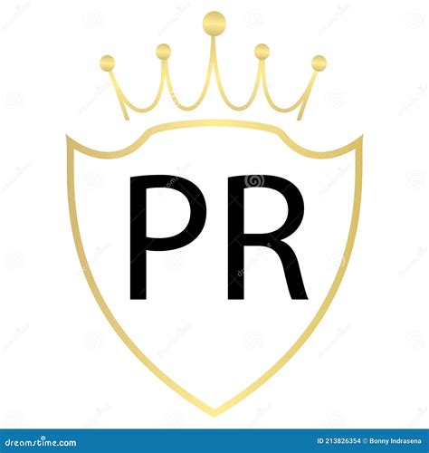 pr letter logo design  simple style stock vector illustration