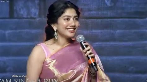 Actress Sai Pallavi Speech Shyam Singha Roy Pre Release Event Youtube