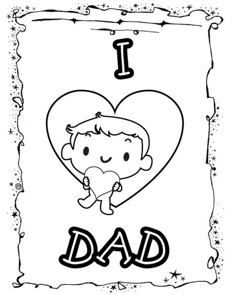 fathers day coloring pages kids printable happy valentines day dad