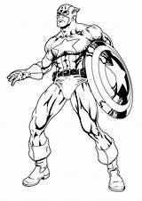 Captain America Coloring Pages Kids Printable sketch template