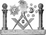 Masonic Clipart Columns Moon Sun Clip Freemasonry Library Cliparts sketch template