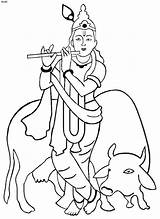 Krishna Janmashtami Holi Shri Mulher Flauta Tocando Touro Radha Familyholiday Webstockreview Tudodesenhos sketch template
