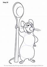 Ratatouille Remy Draw Drawingtutorials101 sketch template