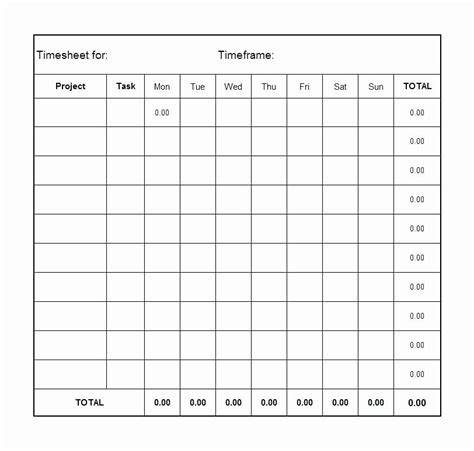 time card template  word   timesheet template