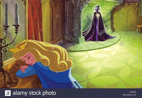 Princess Aurora And Maleficent Sleeping Beauty 1959 Stock