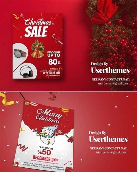 christmas discount flyer marketing template softarchive