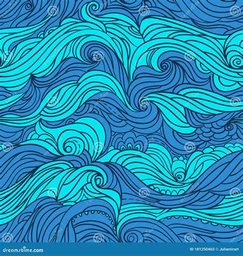 ocean waves patterns  stock vector illustration  pattern