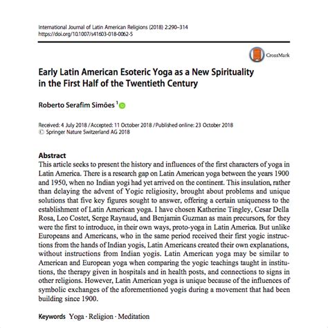 early latin american esoteric yoga    spirituality