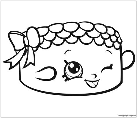 birthday cake becky shopkins coloring page shopkin coloring pages