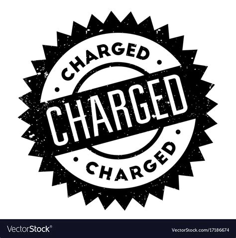 charged rubber stamp royalty  vector image