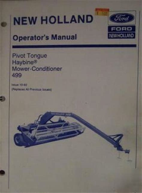 holland  haybine mower conditioner owners manual