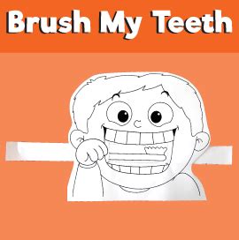 child brushing teeth printable craft brushing teeth dental health