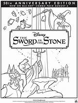 Coloring Pages Disney Sword Stone Kingdom Magic Florida 塗り絵 ディズニー 50th Blu Ray Sheets Oz Wizard Movie Printable Comments Crafts sketch template