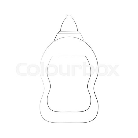 glue bottle isolated stock vector colourbox