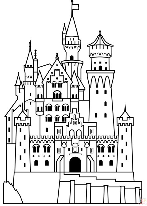 princess disney castle coloring page
