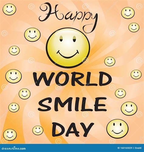 happy world smile day sign vector image stock vector illustration