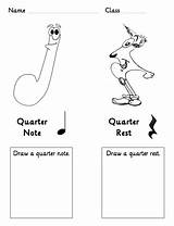 Quarter Rest Note Worksheet Notes sketch template