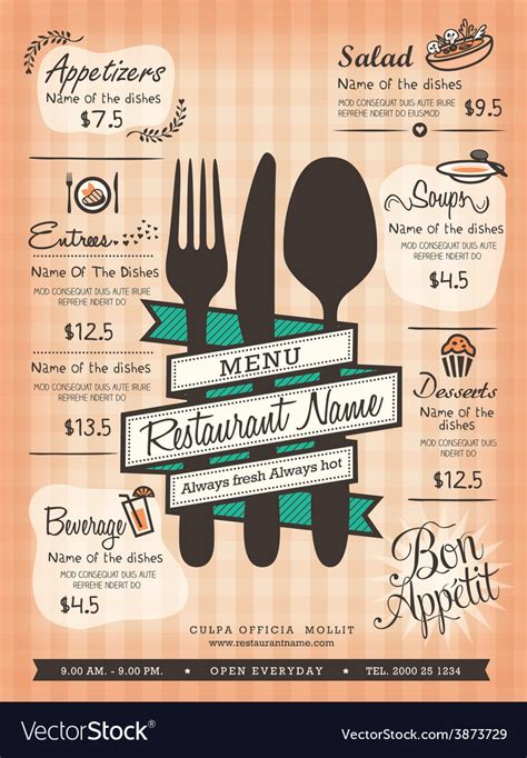 restaurant menu layout design