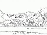 Coloring Mountain Mountains Pages Landscape Scenery Appalachian Rocky Arctic Drawing Smoky Printable Adult Kids Adults Clipart Book Color Scene Sheets sketch template
