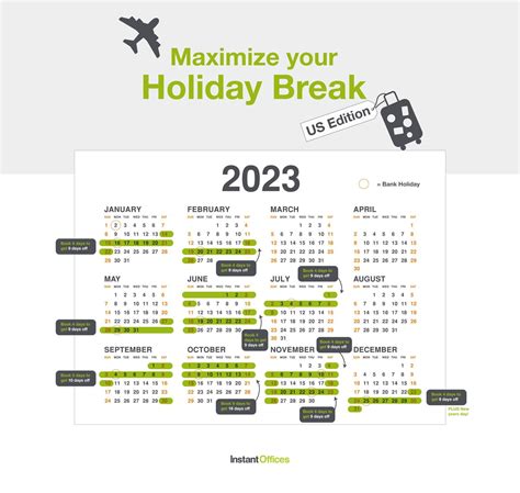 maximize annual vacation days      instant offices