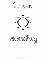 Coloring Sunday Week Days Login Twistynoodle Favorites Add Noodle Change Template sketch template