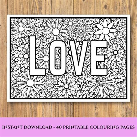 set   inspirational word colouring pages flower colouring quote