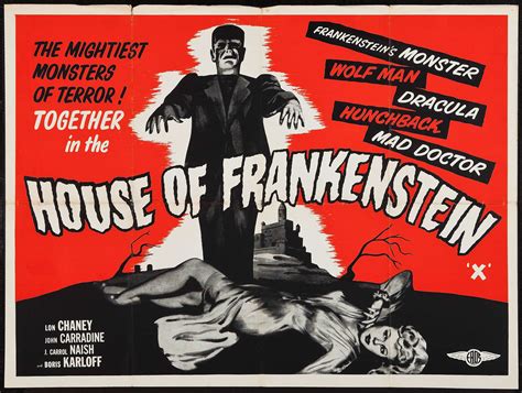frankenstein vintage horror  posters