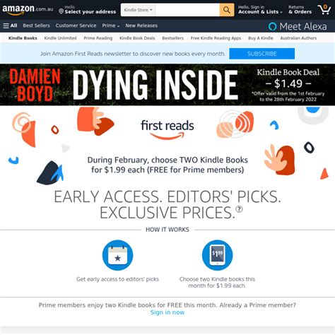 prime  amazon  reads prime members choose   kindle