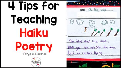 tips  teaching haiku poetry  butterfly teacher