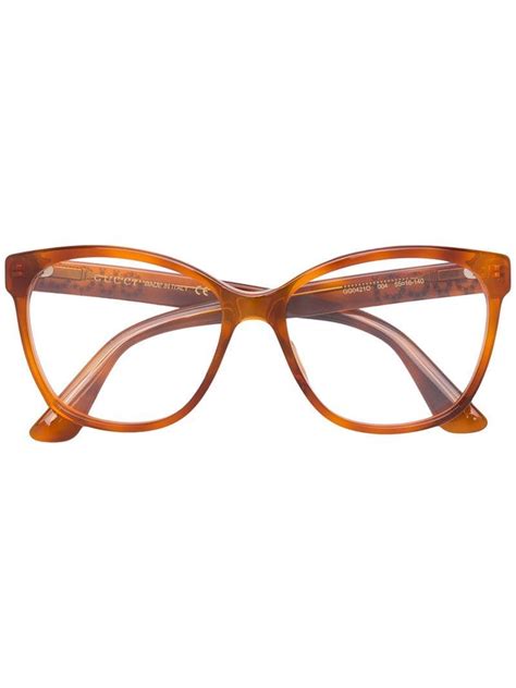 gucci eyewear crystal embellished square frame glasses farfetch in