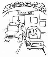 Hospital Coloring Pages Ambulance Printables Printable Getcolorings Getdrawings Drawing Pa Colorings sketch template