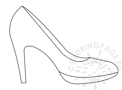 printable high heel shoe template printable templates