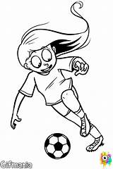 Soccer Girl Coloring Girls Drawing Futbol Pages Footballer Dibujos Drawings Para Jugando Niña Futbolista Chica Football Player Dibujo Una Color sketch template